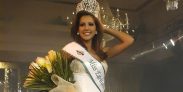 NATALY CHILET - GANADORA - CONCURSO DE BELLEZA - MISS EARTH 2005 - POSANDO - CUERPO ENTERO - SANTIAGO - CHILE